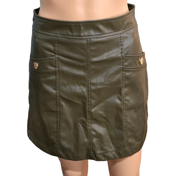 Milk & Honey Olive Green Skirt Small - Picture 1 of 4